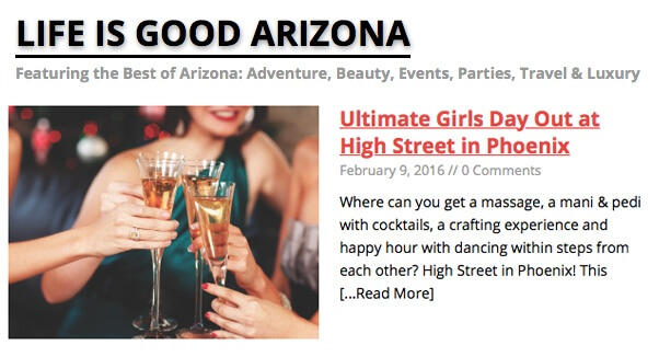 Life is Good Arizona Article